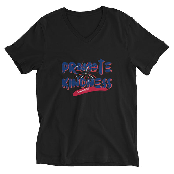 Unisex Red, White, and Blue Limited V-Neck T-Shirt