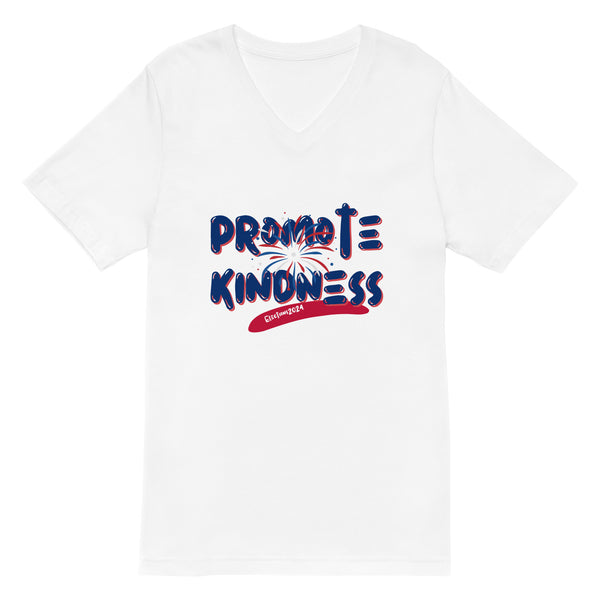 Unisex Red, White, and Blue Limited V-Neck T-Shirt
